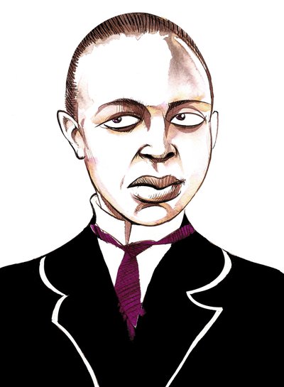 Scott Joplin, American composer, pianist and writer of ragtime music, caricature by Neale Osborne